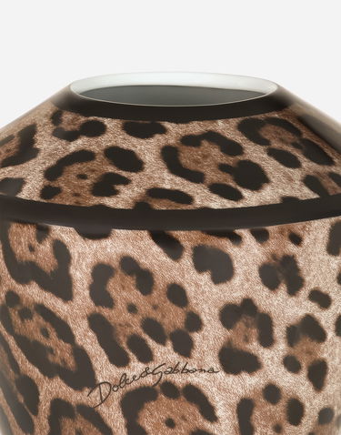 Home decor Dolce & Gabbana Small Amphora Porcelain Leopard Print Vase Flerfarvet | TCC197TCAMWUL003, 2