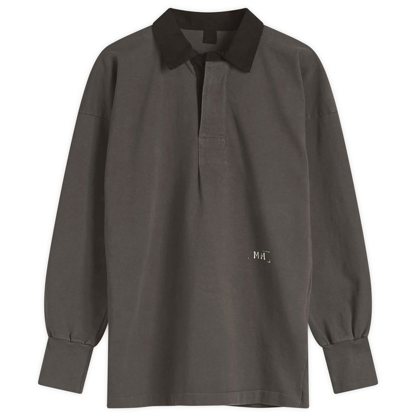 Polo skjorte Maison Margiela Maison Margiela Long Sleeve Polo Top with Logo, Size Large Grå | S51GL0056M20096860
