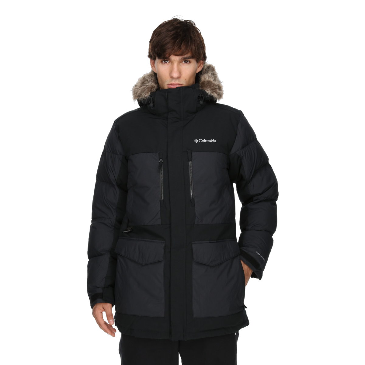 Parka Columbia Marquam Peak Fusion II Faux-Fur Trim Parka Sort | 2088121010, 0