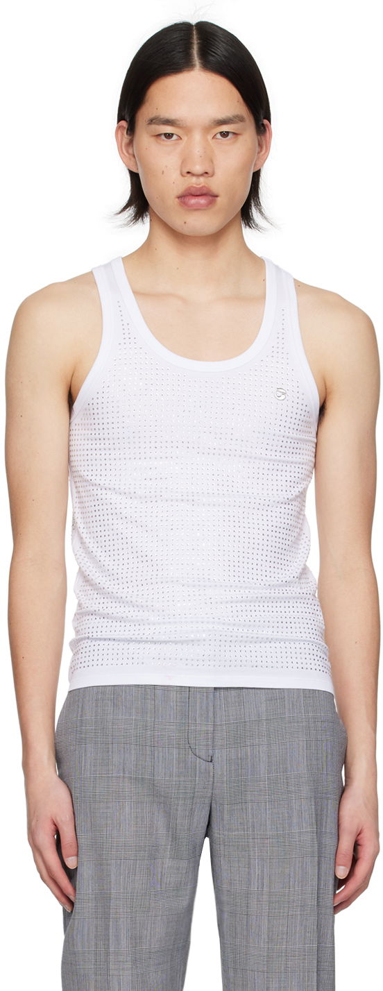 Tanktop Coperni Coperni Appliqué Tank Top Hvid | COPJS12855MEN