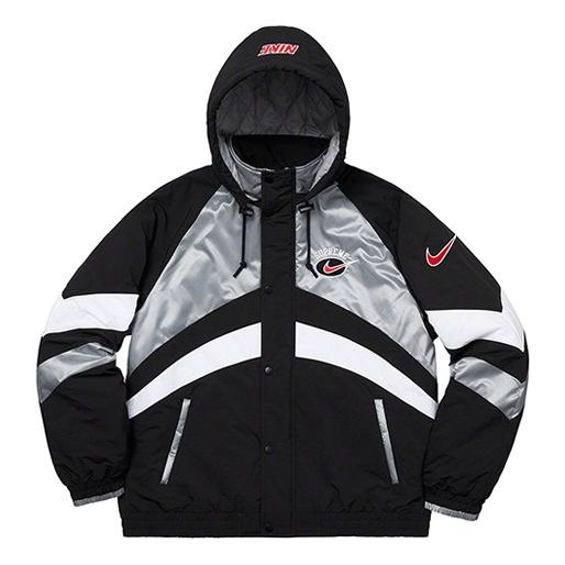Puffer jakke Supreme Nike Hooded Sport Jacket Sort | SUP-SS19-10137