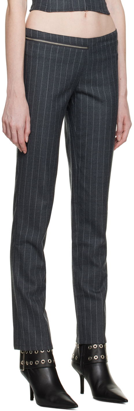Bukser Miaou Miaou Hannah Jewett Edition Maeve Pinstripe Trousers Grå | 1030PSWBRI, 1