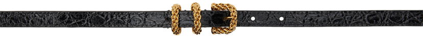 Bælter BY FAR Circular Buckle Leather Belt Sort | 21PFKASBLCCE