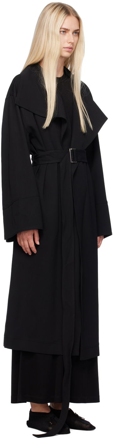 Frakker TOTEME TOTEME Signature Shawl Collar Long Coat Sort | 243-WRO3318-FB0187, 1