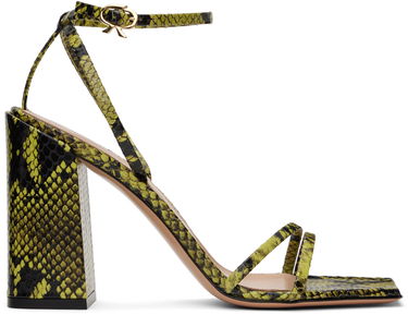 Tilbehør Gianvito Rossi Gianvito Rossi Snakeskin Heeled Sandals Grøn | G32336.95RIC.BON, 0
