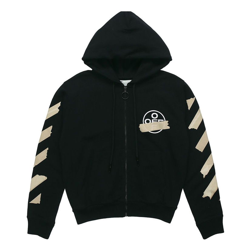 Sweatshirt Off-White Arrows Sketch Tape Hoodie Sort | OMBE001R20E300021048