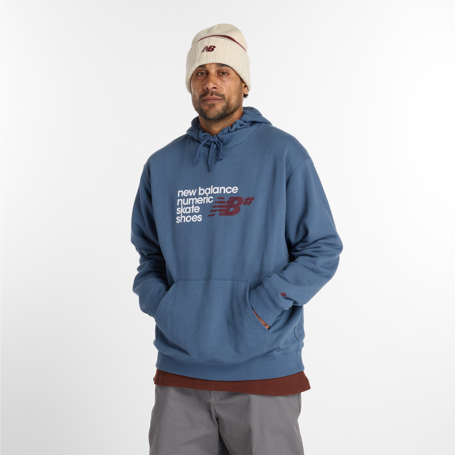 Sweatshirt New Balance New Balance Numeric Hoodie Blå | NBMT51954VTI, 0