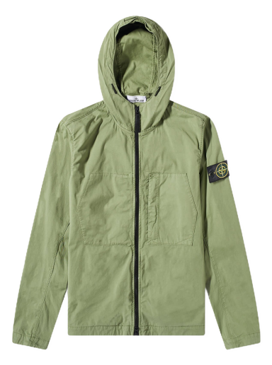 Vindjakke Stone Island Supima Cotton Twill Stretch Hooded Jacket Grøn | 781543310-V0055