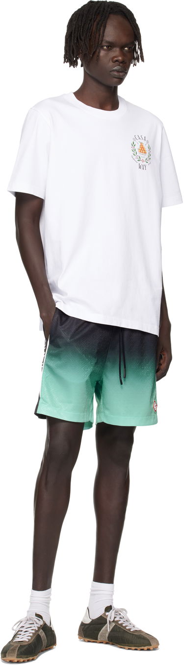 Shorts Casablanca Casablanca Gradient Monogram Football Shorts Grøn | MPF25-JTR-253-01, 3
