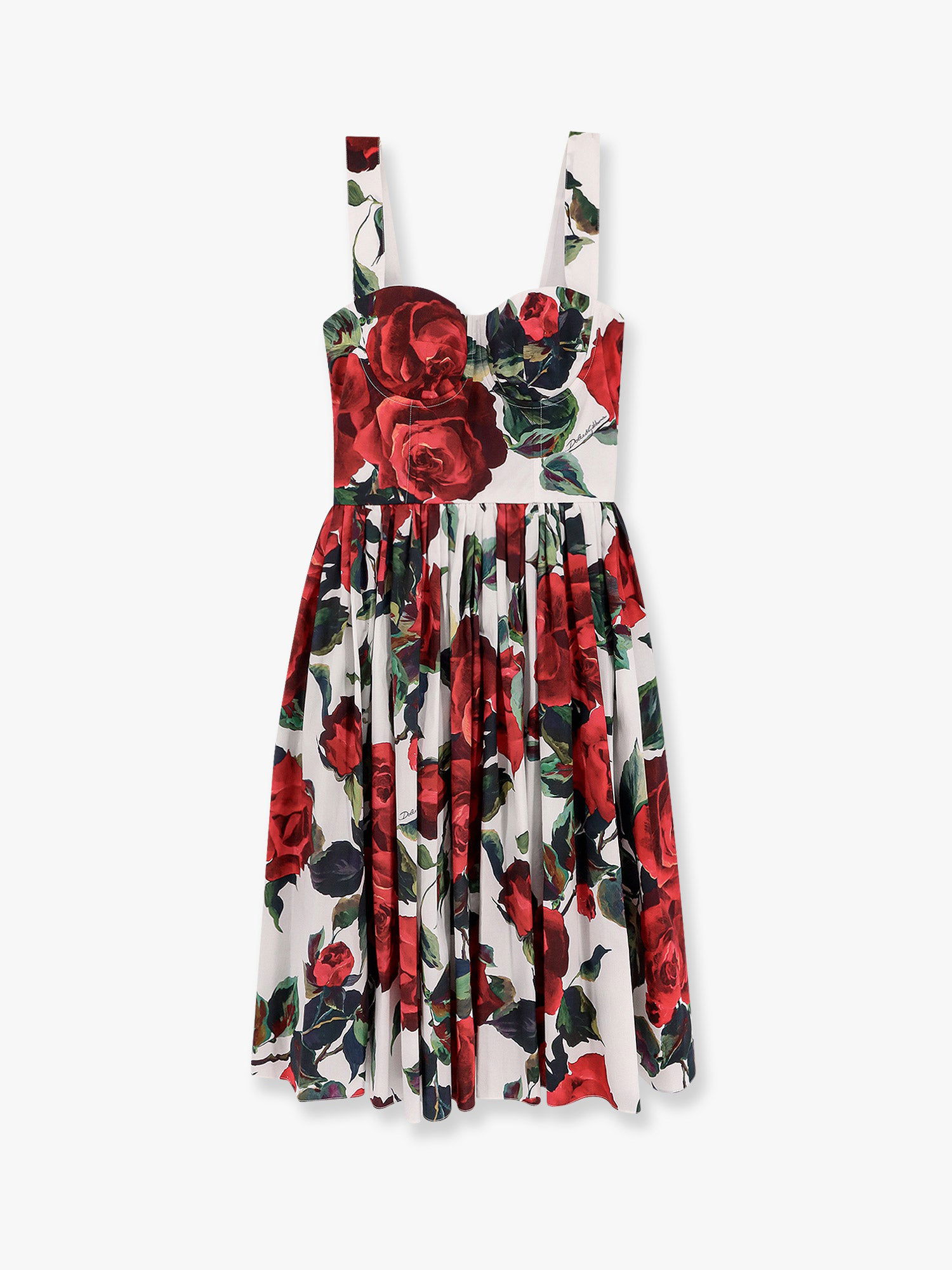 Kjole Dolce & Gabbana Dolce & Gabbana Rose Print Fit-and-Flare Dress Flerfarvet | F6ADLTHS5S2HA5KQ, 0