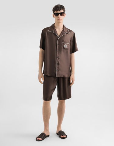 Skjorte Dolce & Gabbana Dolce & Gabbana Silk Twill Shirt Brun | G5KS3ZFU10SM1213, 3