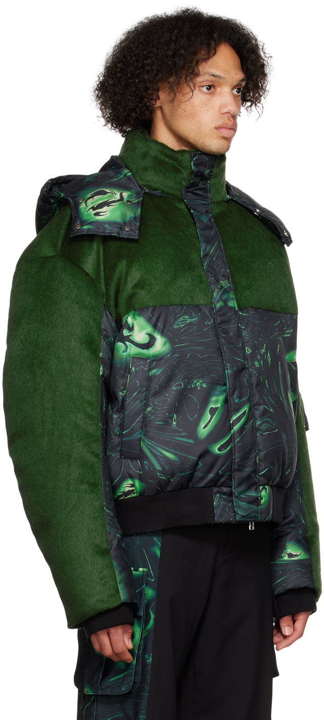 Puffer jakke Feng Chen Wang Feng Chen Wang Lacquerware Down Jacket Grøn | FUF14JK06, 1