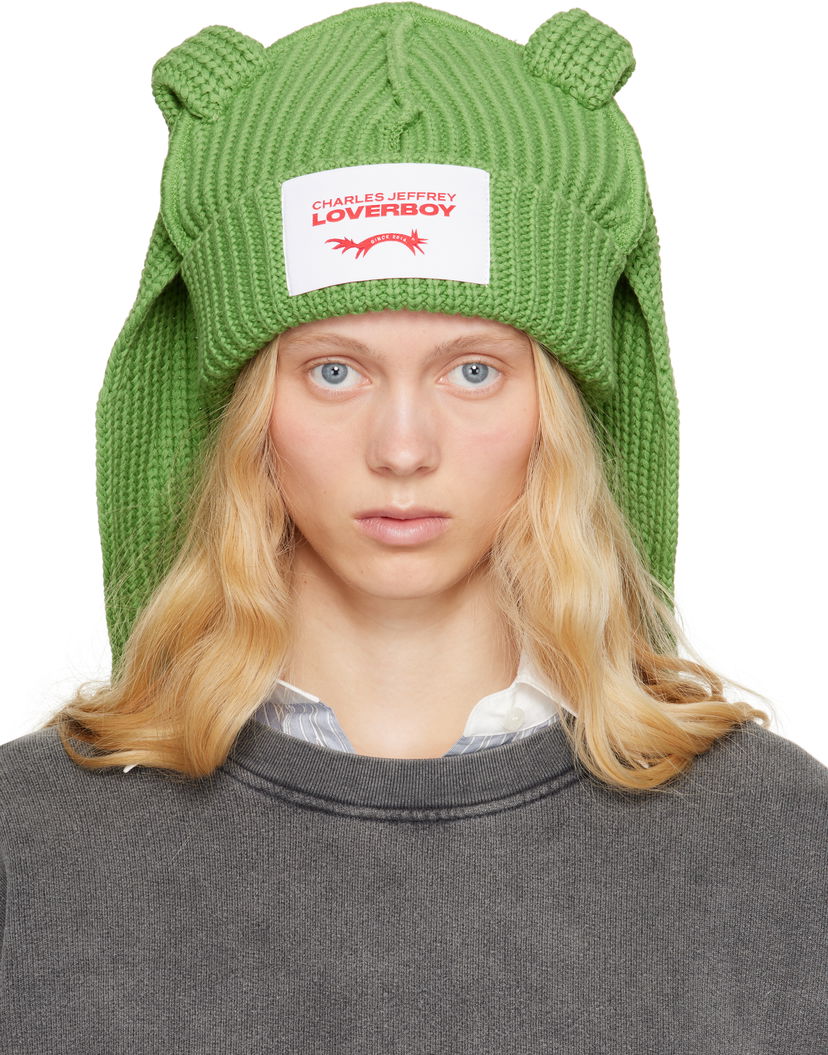 Beanie Charles Jeffrey Loverboy Charles Jeffrey LOVERBOY Chunky Rabbit Beanie Grøn | 54130403