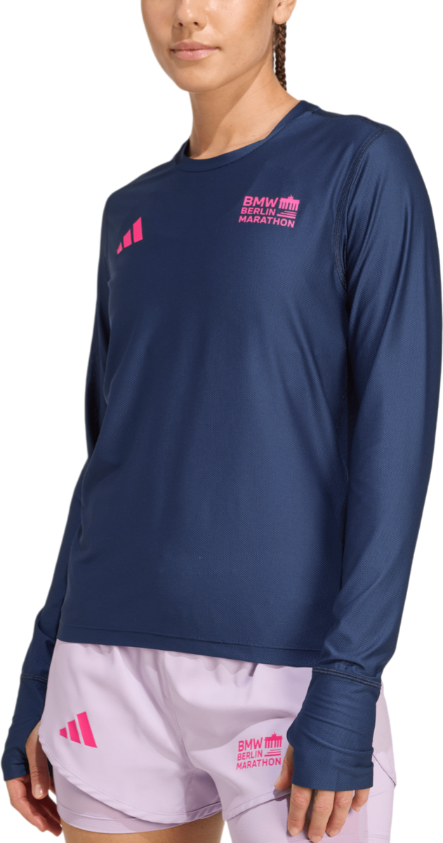 T-shirt adidas Originals BMW Berlin Marathon 2025 Long Sleeve T-Shirt Mørkeblå | jz9240