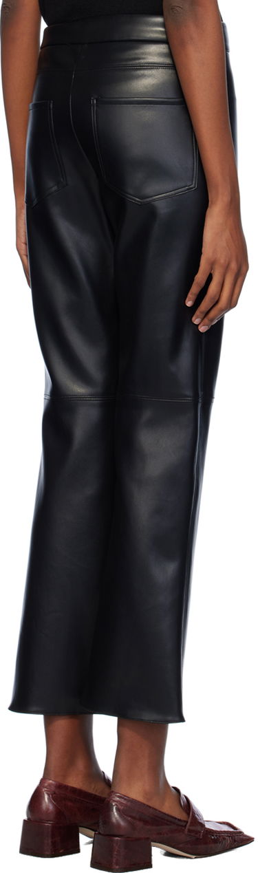 Bukser Max Mara Max Mara Sublime Faux-Leather Cropped Flare Trousers Sort | 2419781011600 MM13037, 2