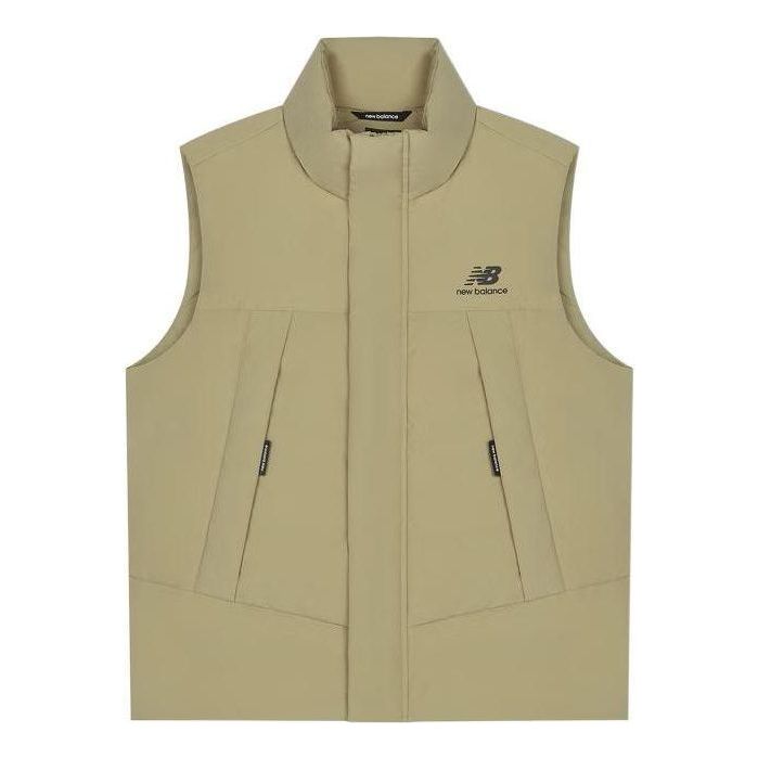 Vest New Balance Pocket Puffer Vest Beige | AMV24360-TWD