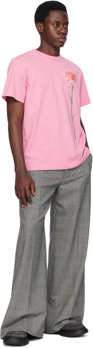 T-shirt Simone Rocha Simone Rocha Carnation Print T-Shirt Lyserød | 5195P32A-M 0569, 3