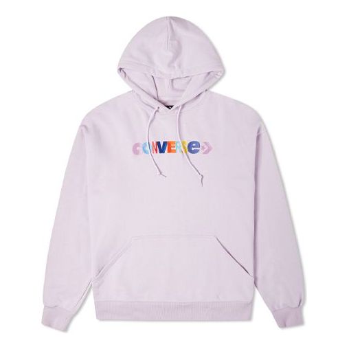 Sweatshirt Converse Converse Embroidered Knit Hoodie Lilla | 10023947-A03, 0