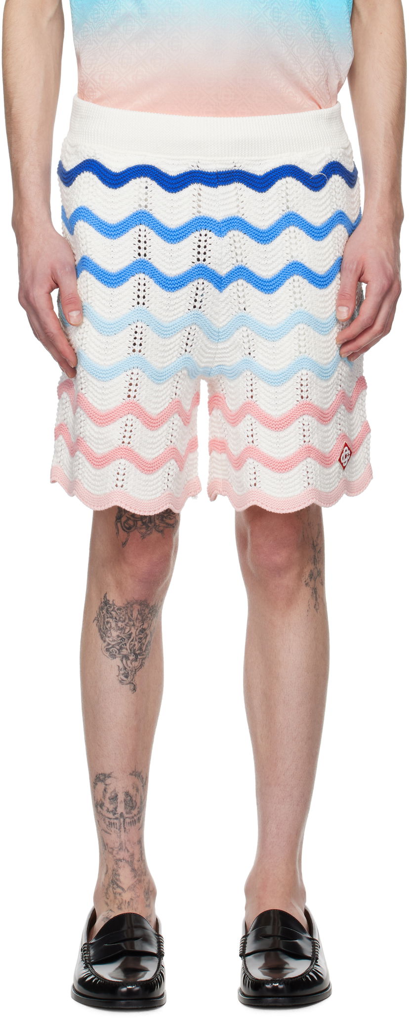 Shorts Casablanca Casablanca Gradient Wave Crochet Shorts Flerfarvet | MPS25-KW-849-01