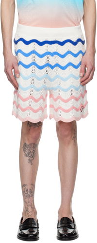 Casablanca Gradient Wave Crochet Shorts