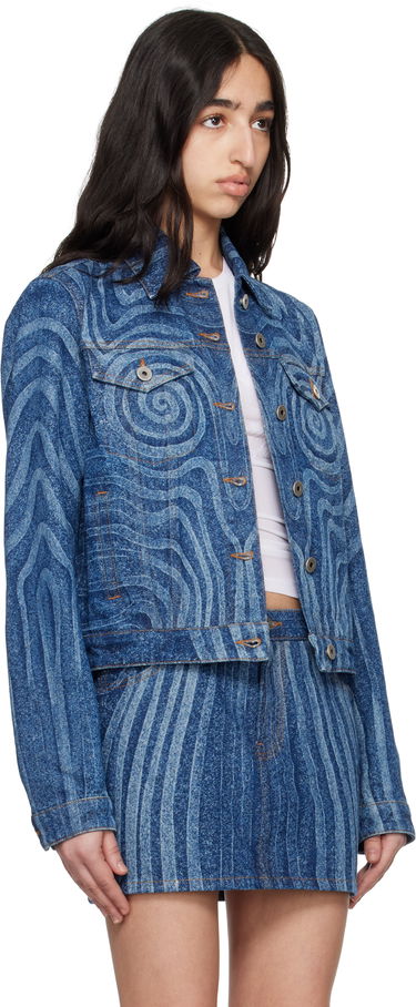 Jakke Jean Paul Gaultier Jean Paul Gaultier Spiral Denim Jacket Blå | 25/34-U-VE114L-D017-5556, 4