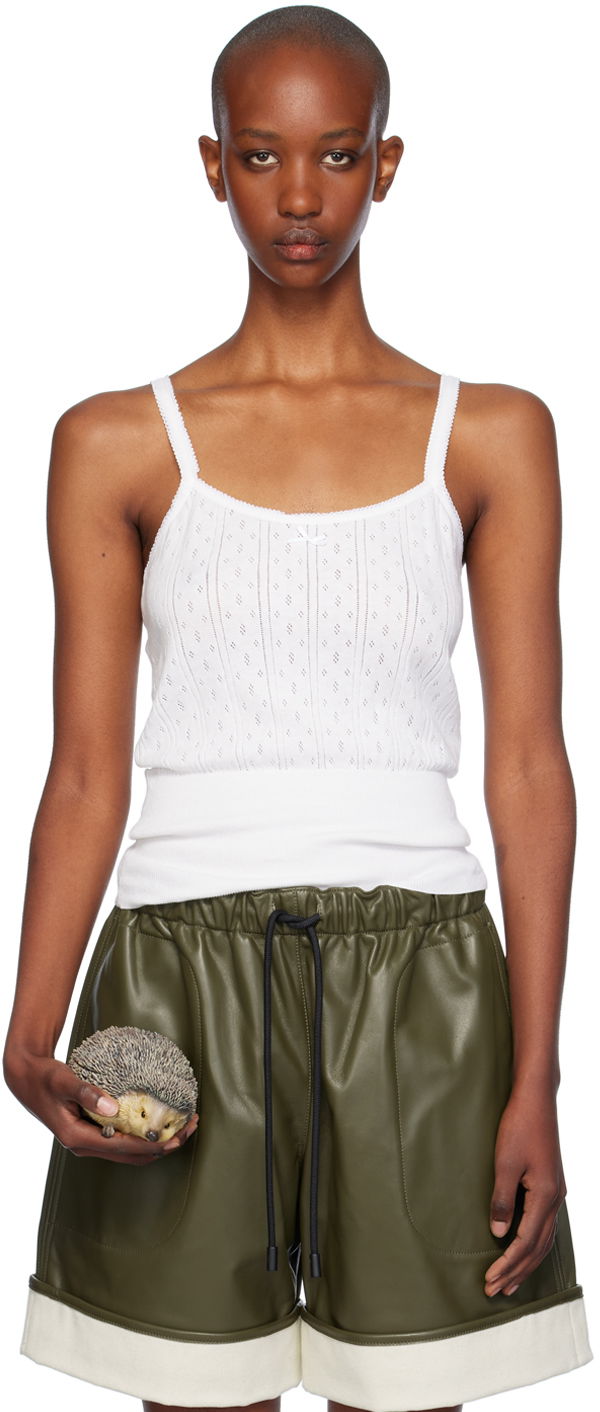 Tanktop JW Anderson JW Anderson Pointelle Knit Tank Top Hvid | KW1274-YN0389, 0