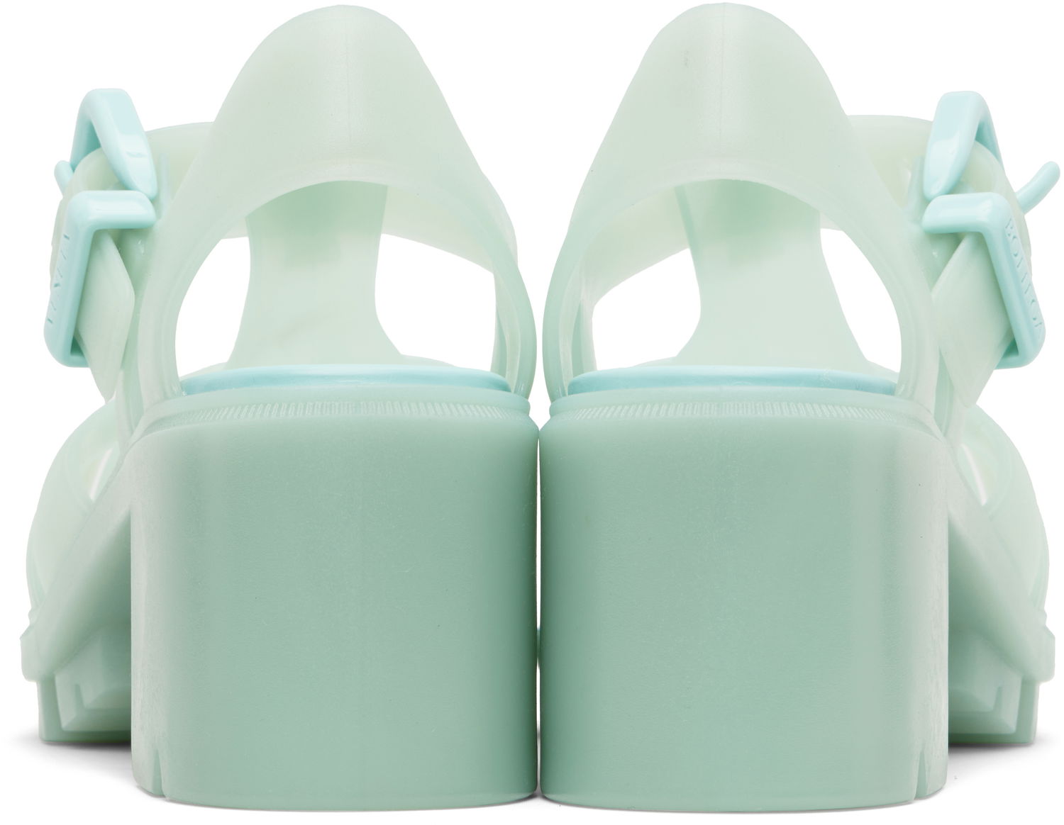 Skopleje Bottega Veneta Bottega Veneta Gertie Fisherman Heeled Sandals Grøn | 827620 V2AS0, 1