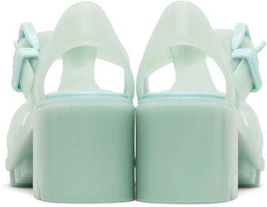 Skopleje Bottega Veneta Bottega Veneta Gertie Fisherman Heeled Sandals Grøn | 827620 V2AS0, 1