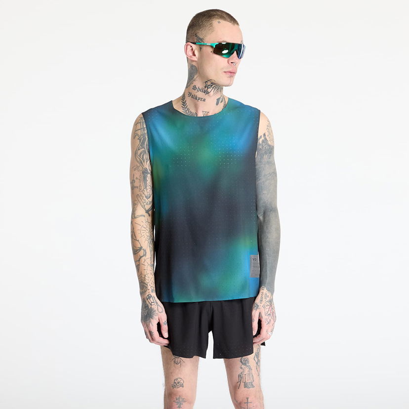 Tanktop Y-3 Y-3 Allover Print Running Tank Top Blå | JM3338