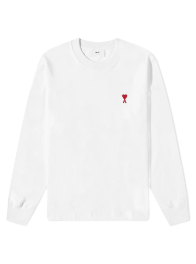 T-shirt AMI Long Sleeve Small A Heart Tee Hvid | UTS200-701100