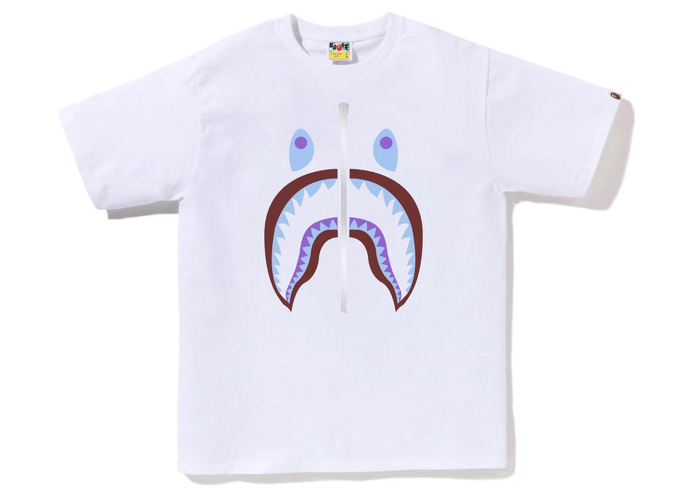 T-shirt BAPE Colors Shark Tee Hvid | 1J30-110-018, 0