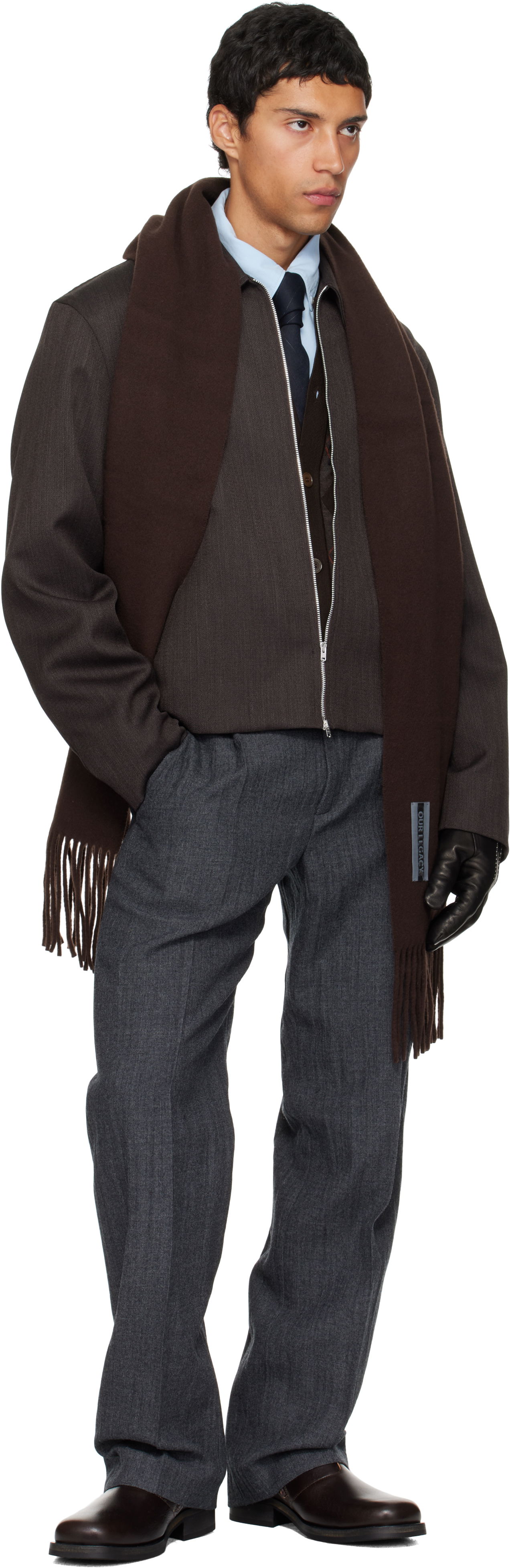 Tørklæde OUR LEGACY Our Legacy Estate Scarf Brun | A4258ECD, 1