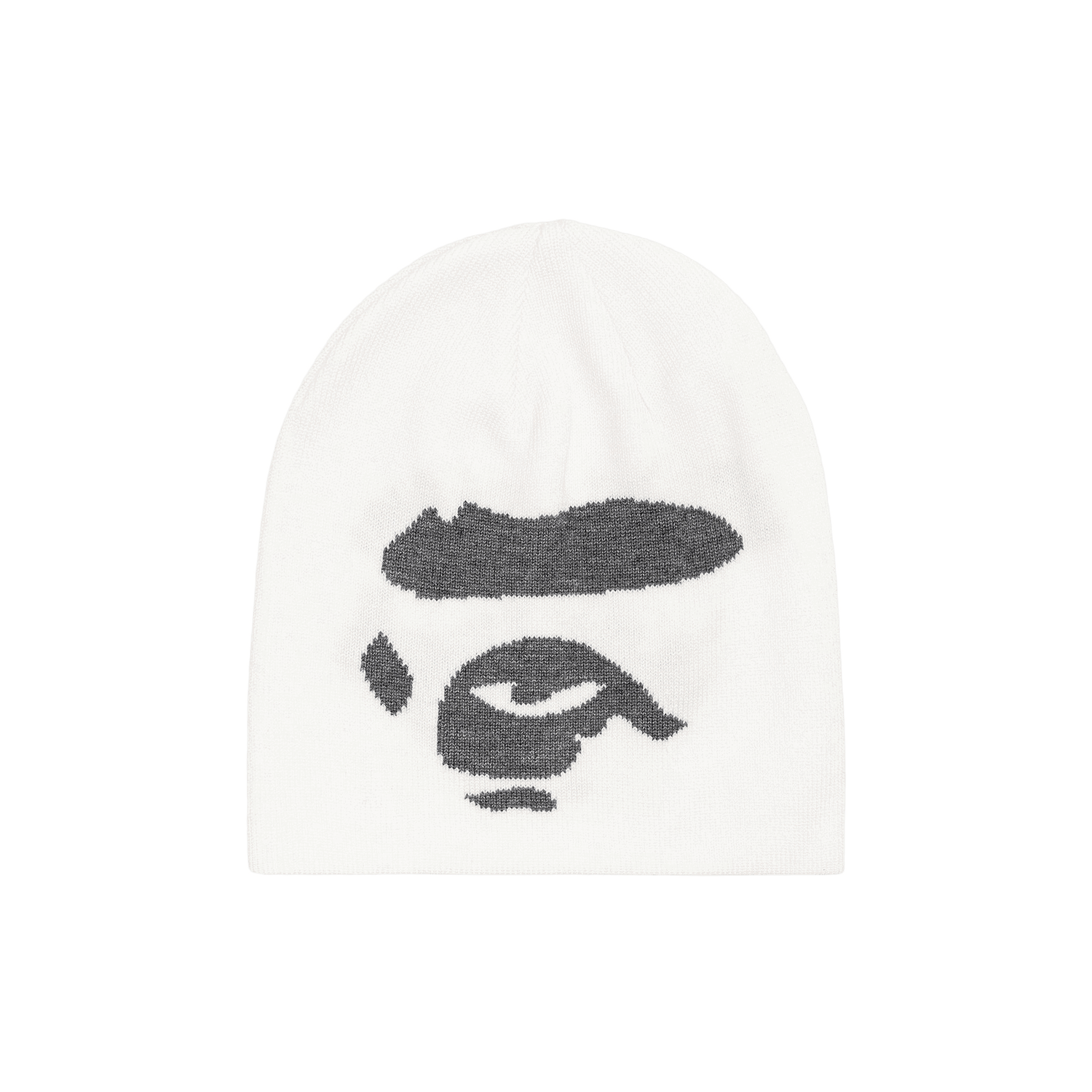 Beanie BAPE Ape Face Knit Beanie Hvid | 1G80 180 015 WHITE, 0