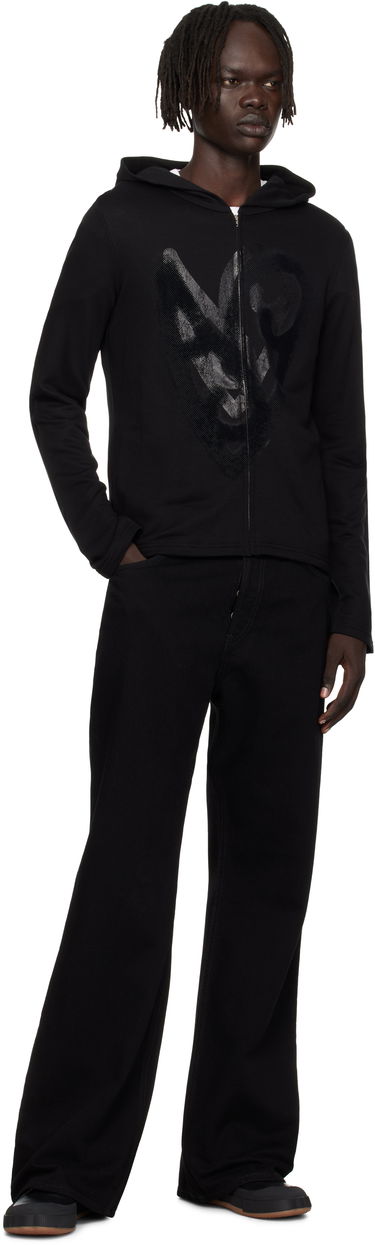 Sweatshirt Acne Studios Acne Studios Heart Logo Zip Hoodie Sort | CI0201-, 3