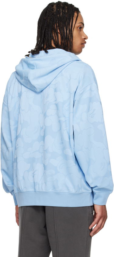 Sweatshirt BAPE A Bathing Ape Camo Jacquard Zip Hoodie Blå | 001ZPL301302M, 2