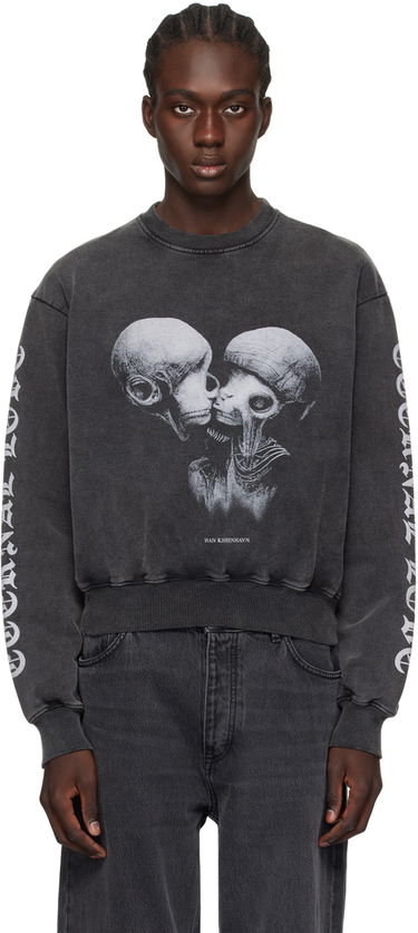 Sweatshirt Han Kjøbenhavn Aliens Kissing Graphic Sweatshirt Sort | M-133224, 0
