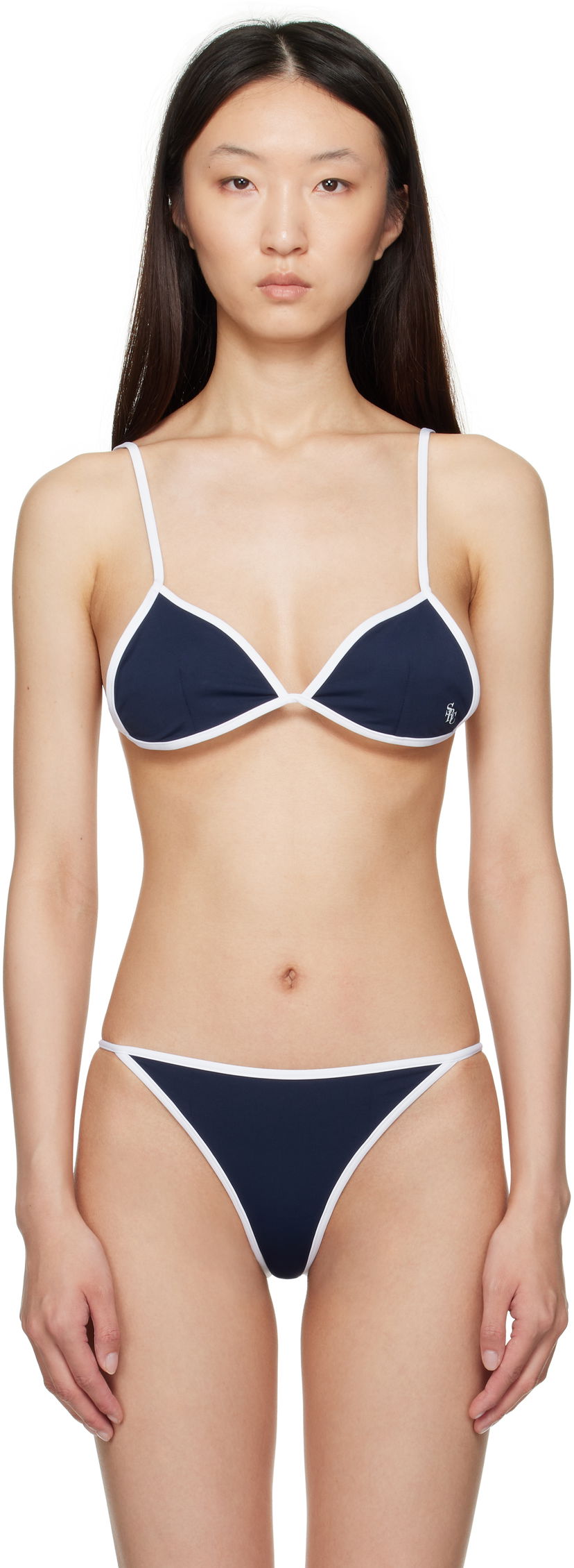Badetøj Sporty & Rich Sporty & Rich Kate Bikini Top Mørkeblå | SM004620302BL106