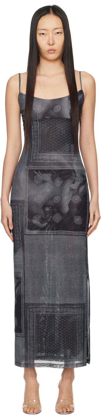 Kjole Miaou Miaou Thais Print Maxi Dress Sort | 5019PM1SCI, 0