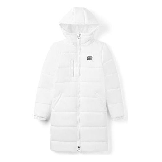 Puffer jakke Vans Long Puffer Jacket Hvid | VN0A4BFTWHT, 0