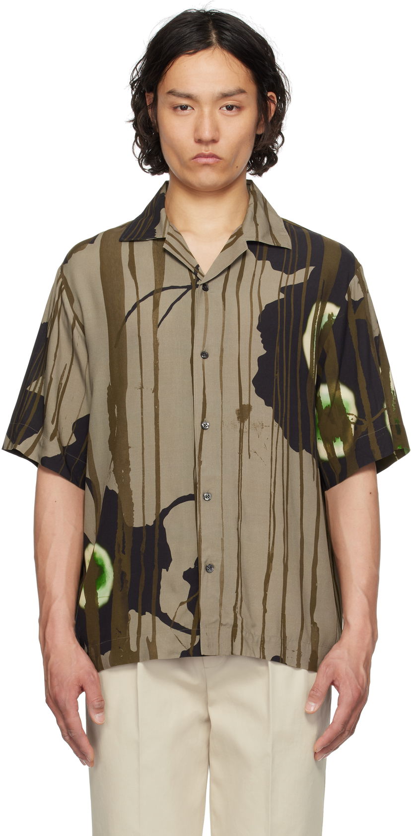 Skjorte BOSS HUGO Floral Print Shirt Brun | 50539329