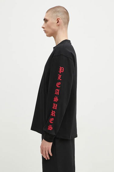 T-shirt Pleasures T-Shirt Heavyweight Long Sleeve Sort | P24F045, 1