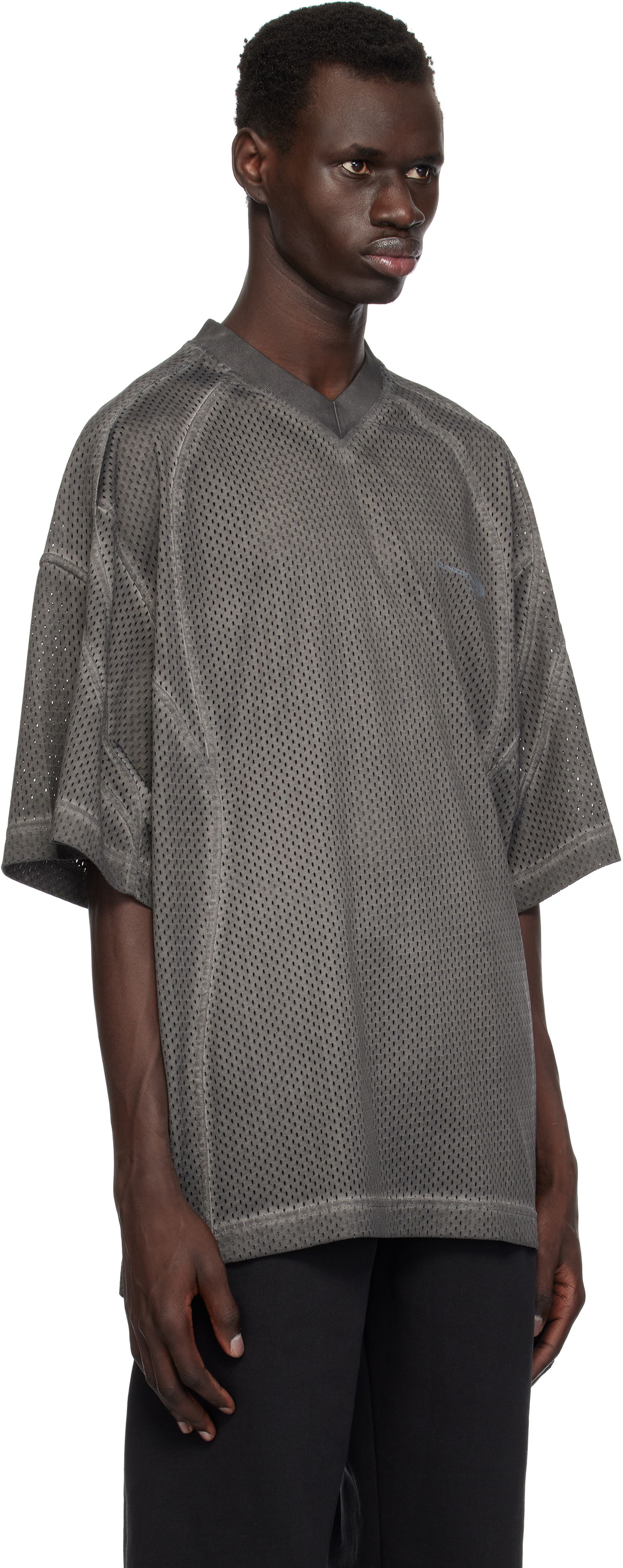 Jersey Alexander Wang Alexander Wang Mesh Short Sleeve T-Shirt Grå | UCC1251733, 1