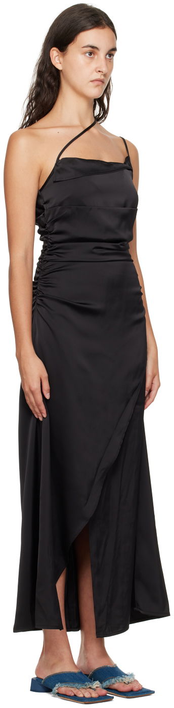 Kjole Han Kjøbenhavn Han Kjobenhavn Asymmetric Midi Dress Sort | W-132773, 1