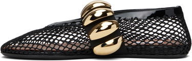 Skopleje Alaïa ALAÏA Fishnet Jewel Ballerina Flats Sort | AA3A067TK062, 2