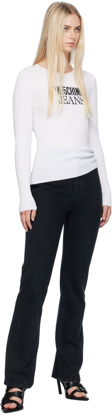 Sweater Moschino Jeans Crewneck Sweater Hvid | 242K10926, 3