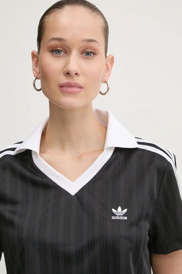 Crop top adidas Originals Cropped Collared T-Shirt Sort | JD2606, 3