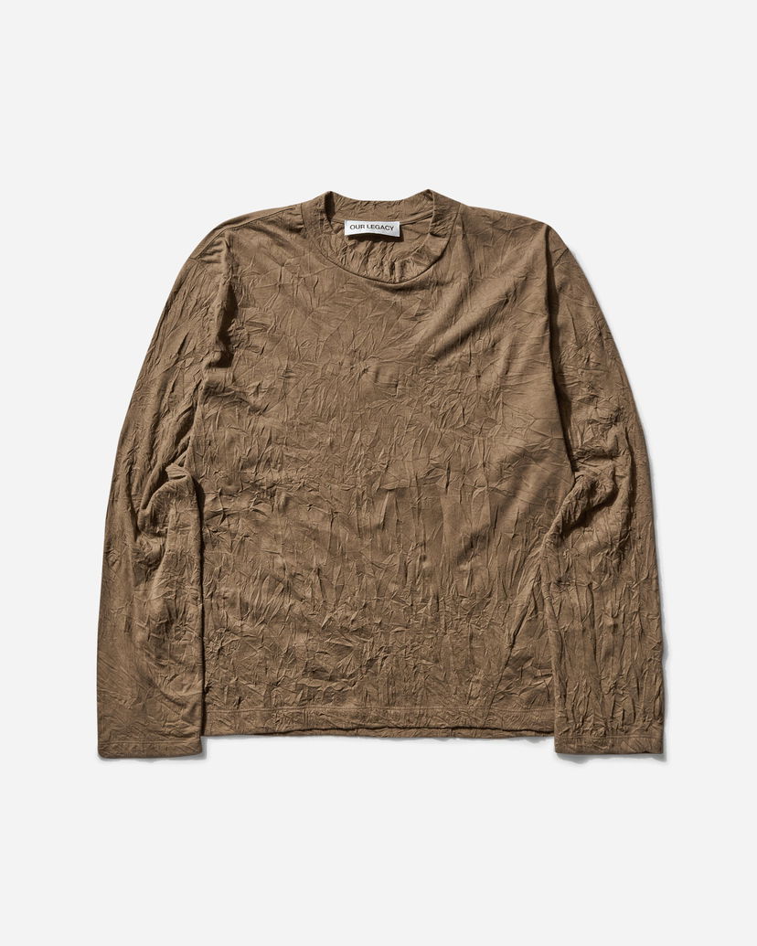T-shirt OUR LEGACY Big Longsleeve Crinkle T-Shirt Brun | M2256BOC 001