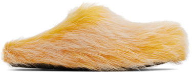 Sneakers og sko Marni Long Hair Calfskin Fussbett Slip-on Loafers Gul | SBMS004601 P8006, 0