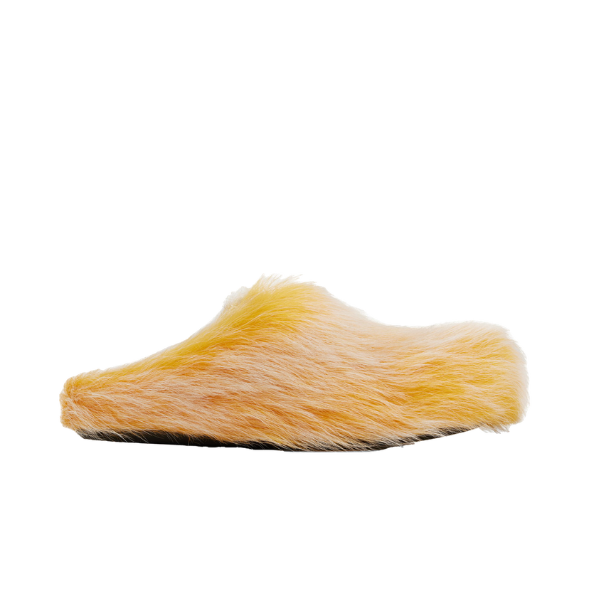 Sneakers og sko Marni Long Hair Calfskin Fussbett Slip-on Loafers Gul | SBMS004601 P8006