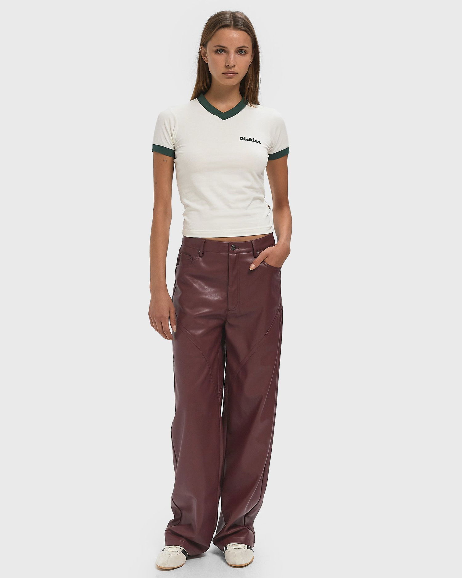 T-shirt Dickies Ringer T-Shirt Hvid | DK0A87Q9C481, 1